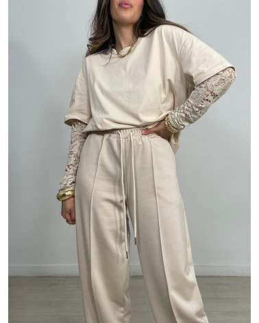 MAXI CAMISETA MANGAS ENCAJE