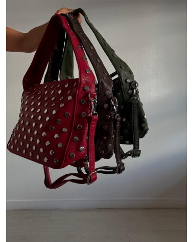 BOLSO TACHAS PLATEADAS