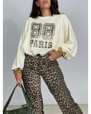 SUDADERA 98 PARIS LEOPARDO