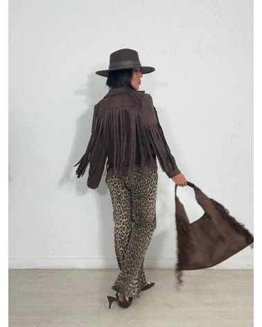 CHAQUETA CORTA ANTELINA FLECOS