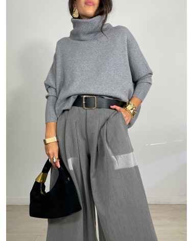 PANTALÓN ANCHO PLIEGUES +...