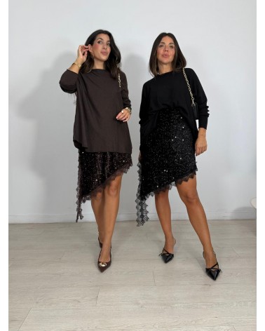 FALDA PICO TERCIOPELO + LENTES