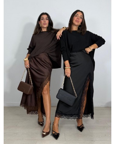 FALDA SATÉN + ABERTURA...