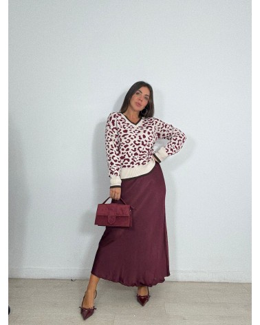 FALDA SATÉN ELÁSTICA