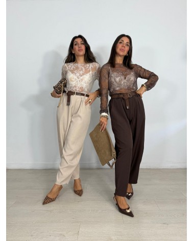 PANTALÓN + CINTURÓN TRENZADO