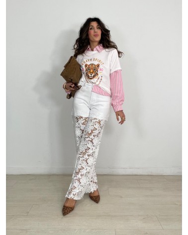 JEANS BLANCOS PERFORADO