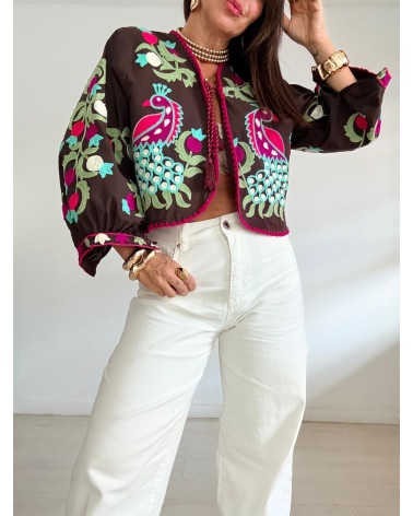 CHAQUETA CORTA BORDADA MAYURI