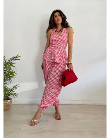 PANTALÓN BOMBACHO CUADRITOS