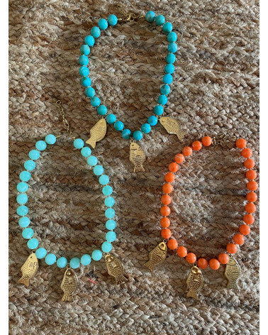 COLLAR BOLITAS + PECES