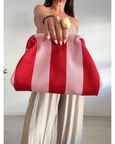 BOLSO CLUTCH ROSA/ROJO