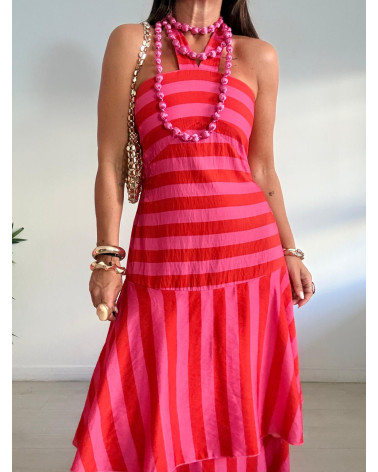 COLLAR LARGO BOLAS PINK
