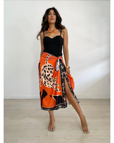FALDA LARGA LICRA TIGRE...