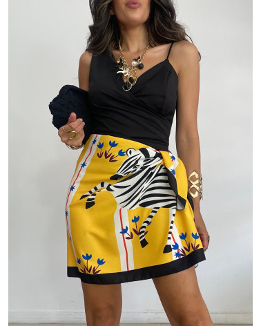 FALDA LAZADA ZEBRA AMARILLA