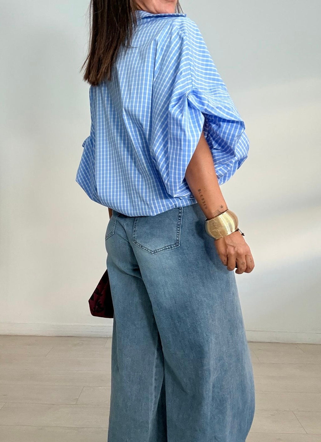BLUSA VICHY OVERSIZE