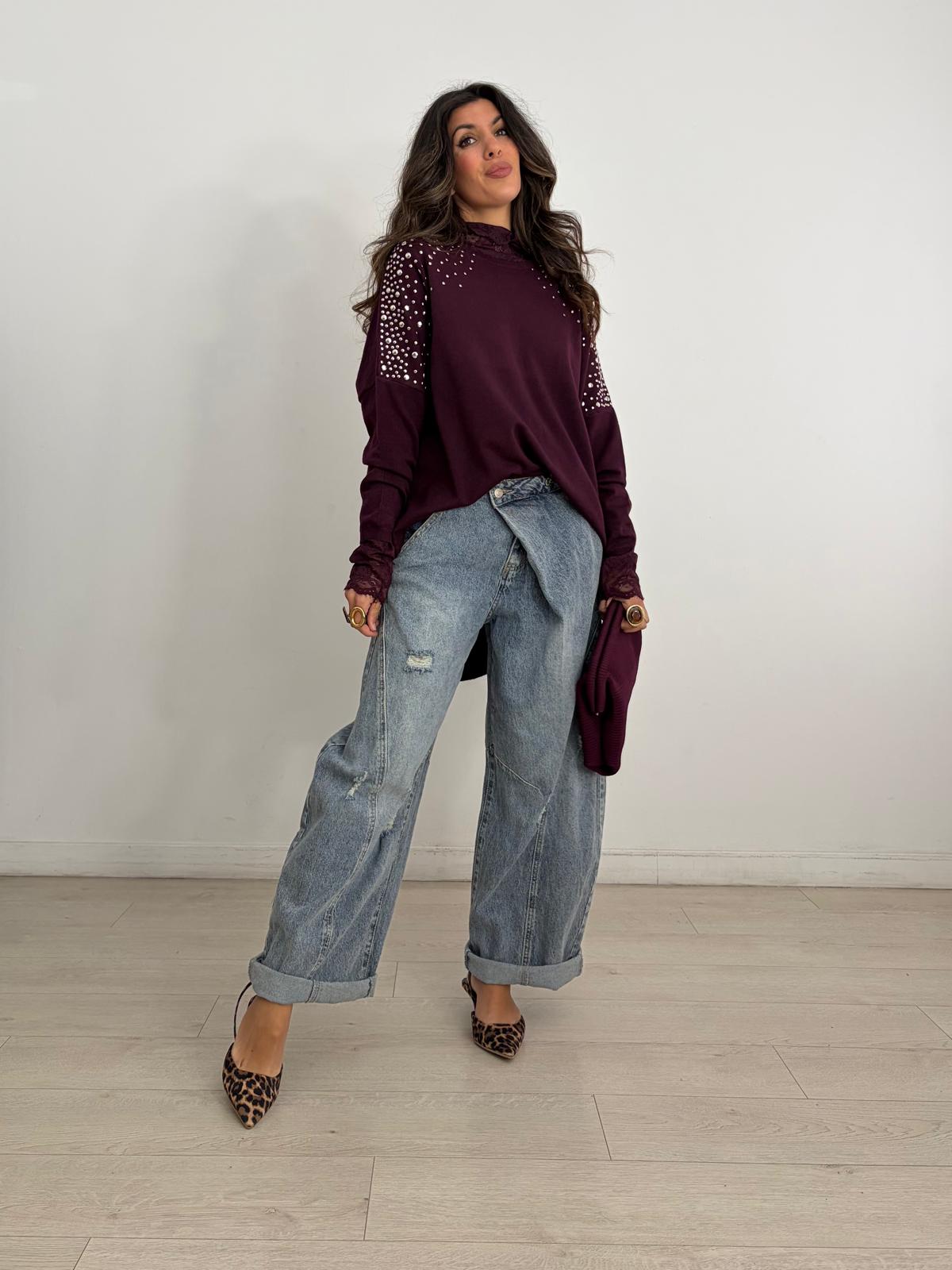 JERSEY OVERSIZE SUAVE TACHAS PLATA