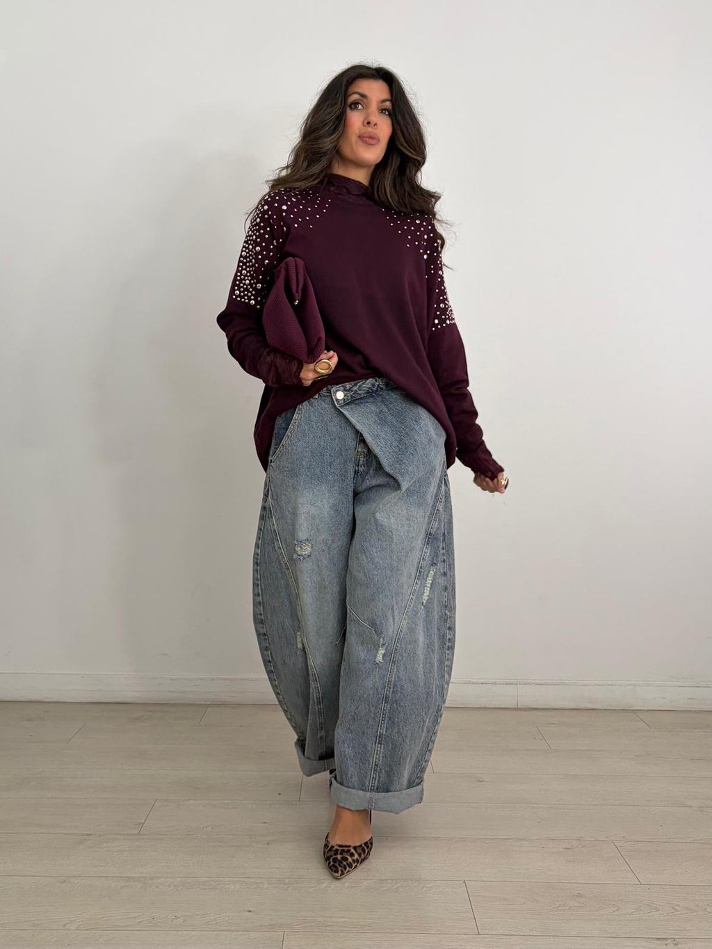 JERSEY OVERSIZE SUAVE TACHAS PLATA