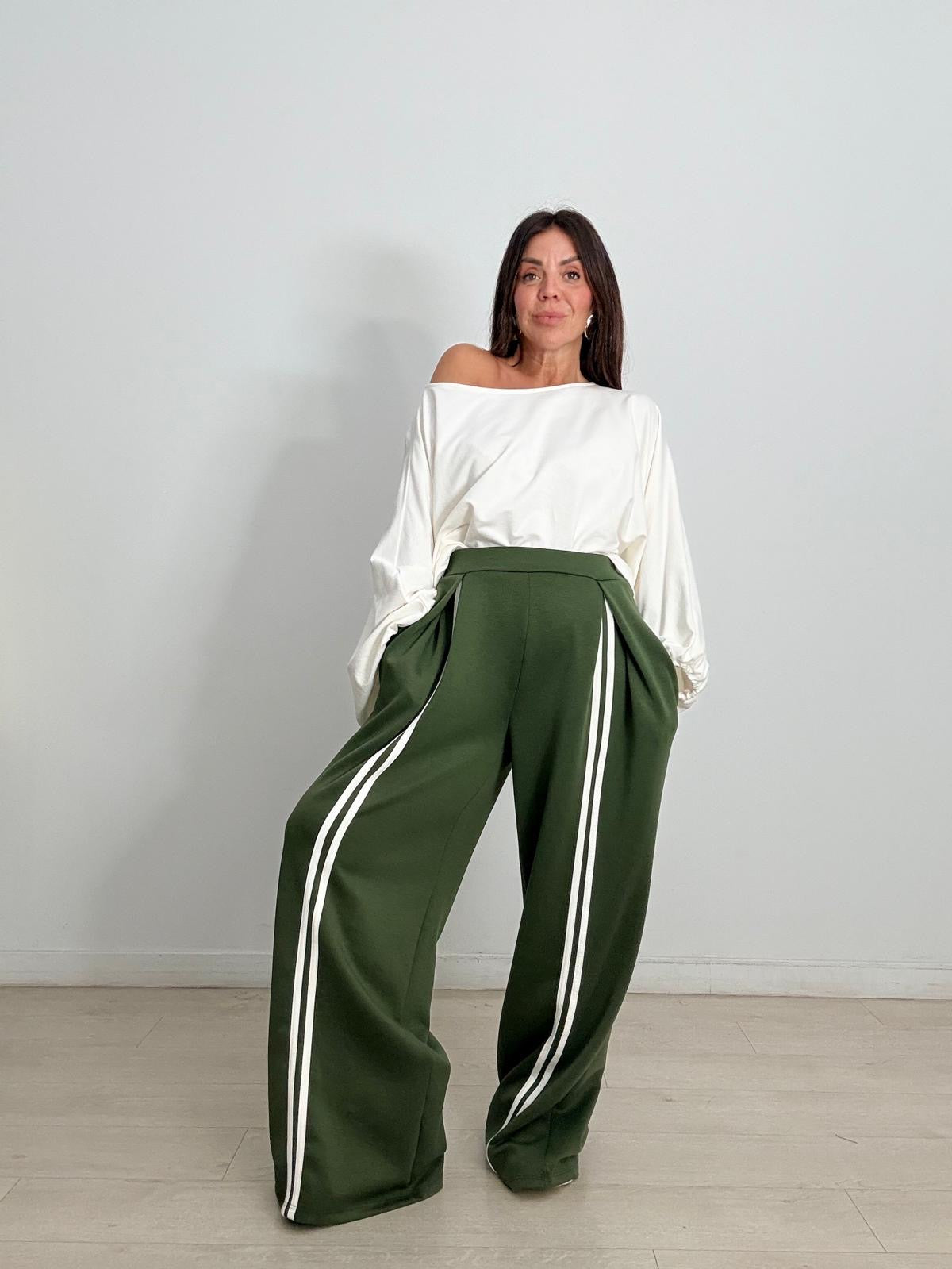 PANTALÓN FLUIDO COMFORT RAYAS