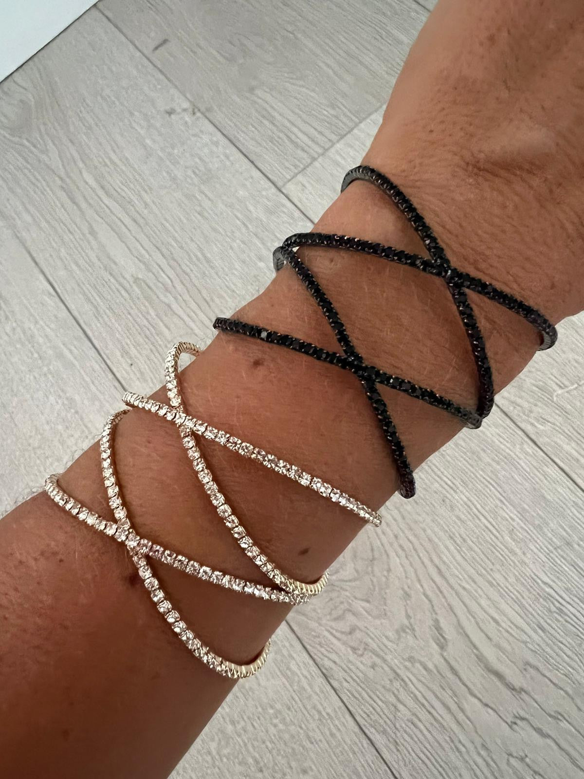 PULSERA DIAMANTITOS DOBLE