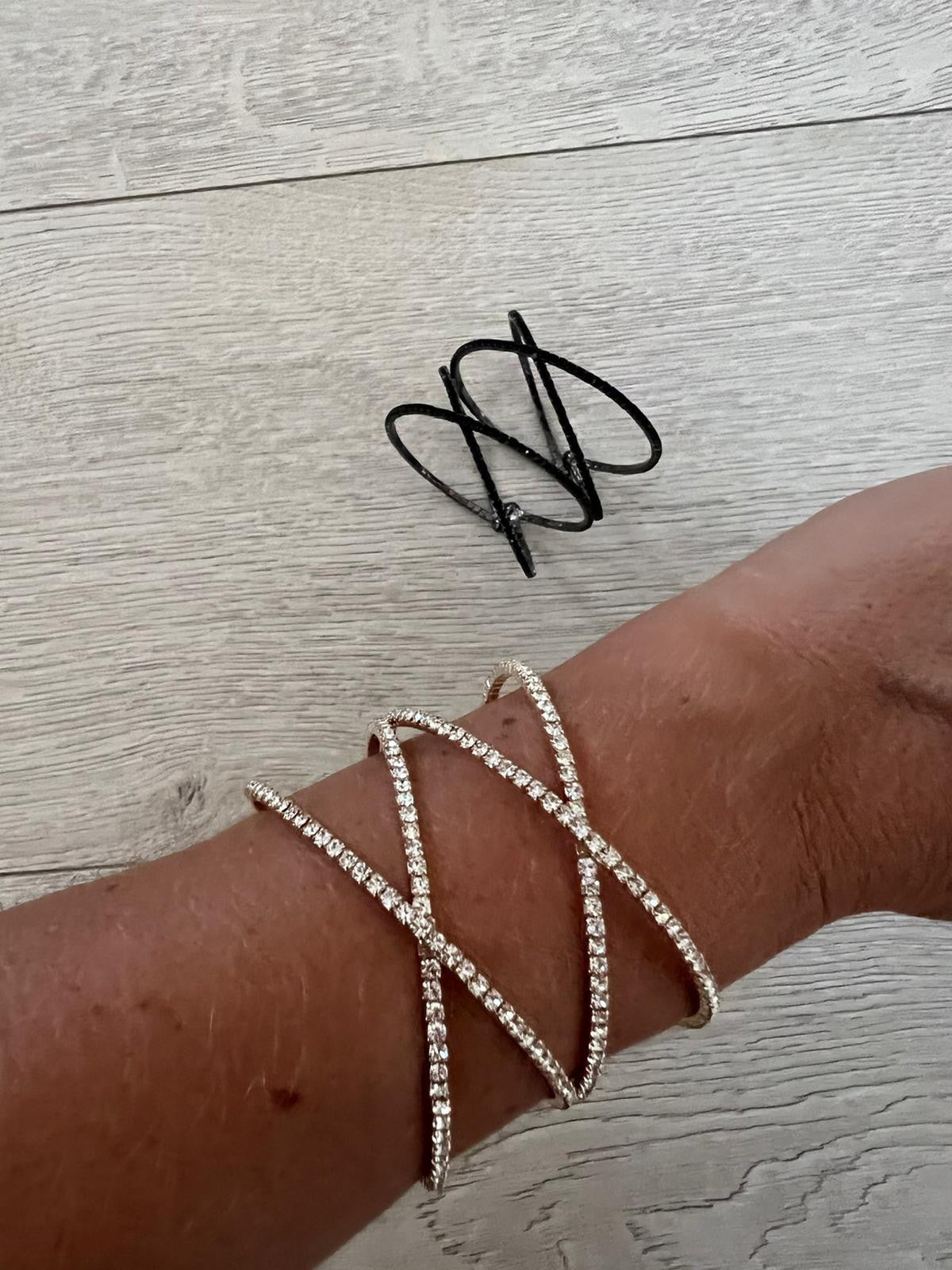 PULSERA DIAMANTITOS DOBLE