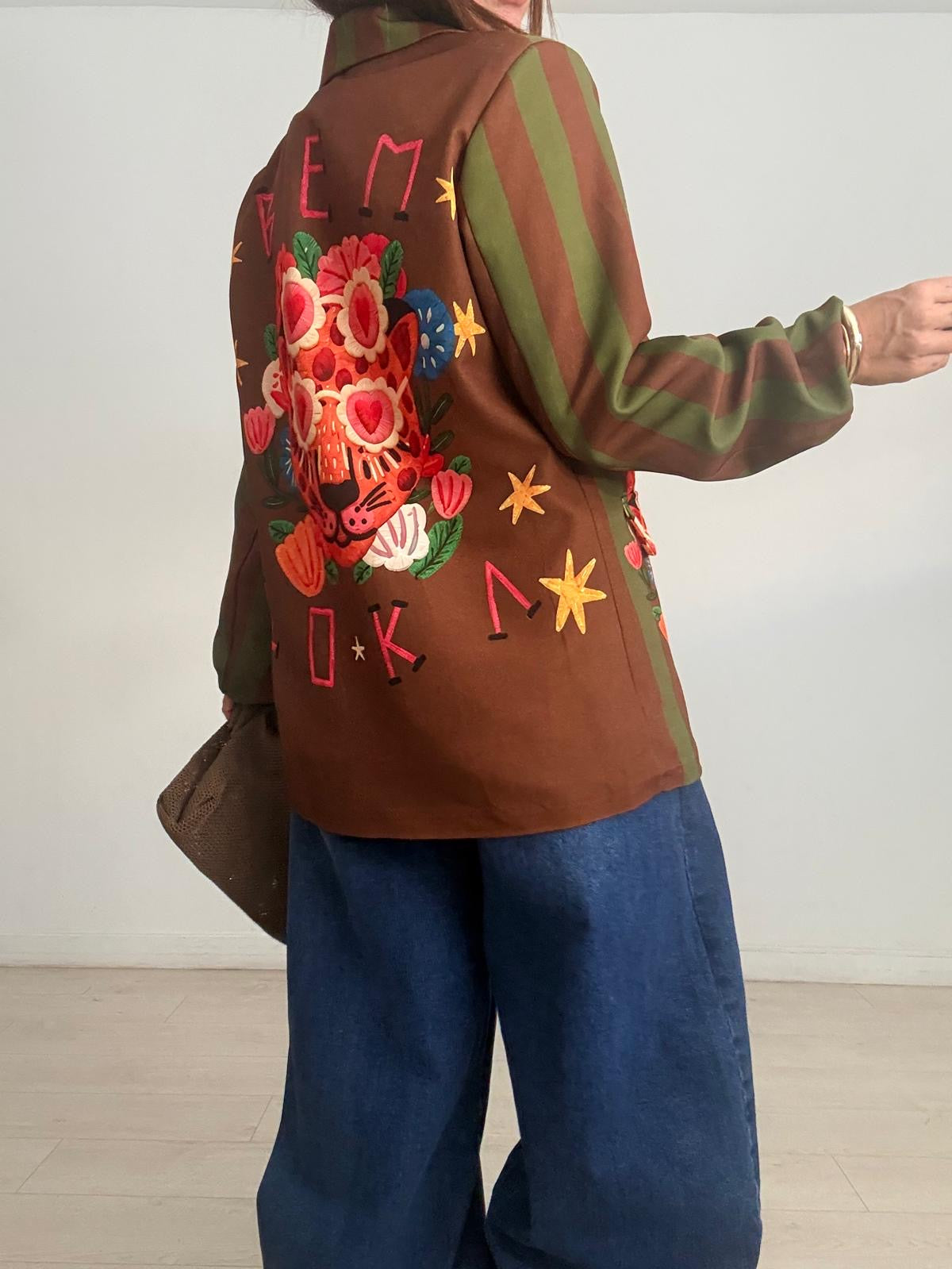 BLAZER RAYAS VERDE / MARRÓN BEM  LOKA