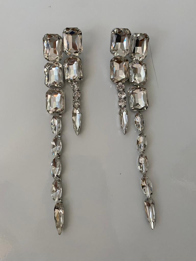 PENDIENTES PIEDRAS  PLATEADO