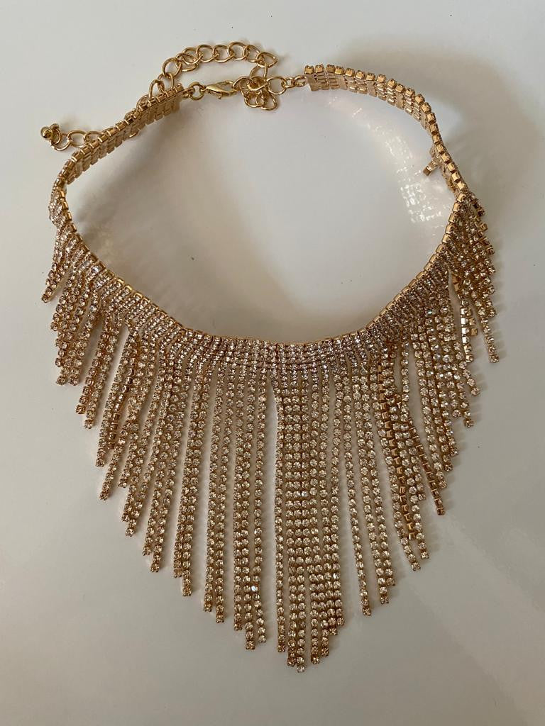 COLLAR MULTI BRILLOS DORADO