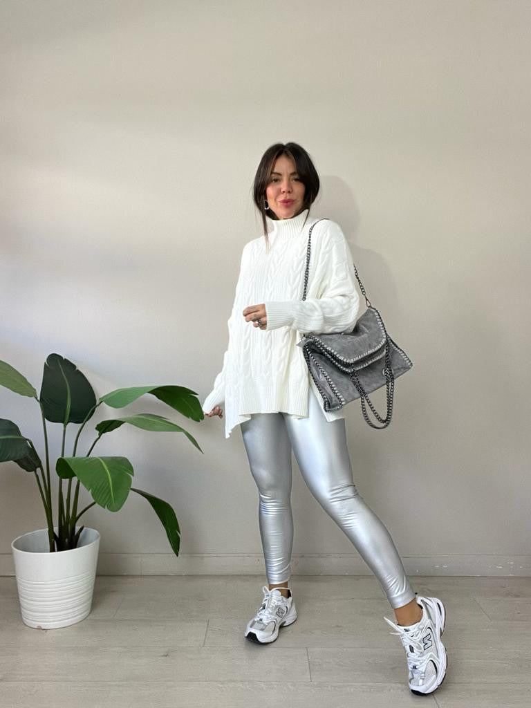 LEGGINS POLIPIEL METALLIC