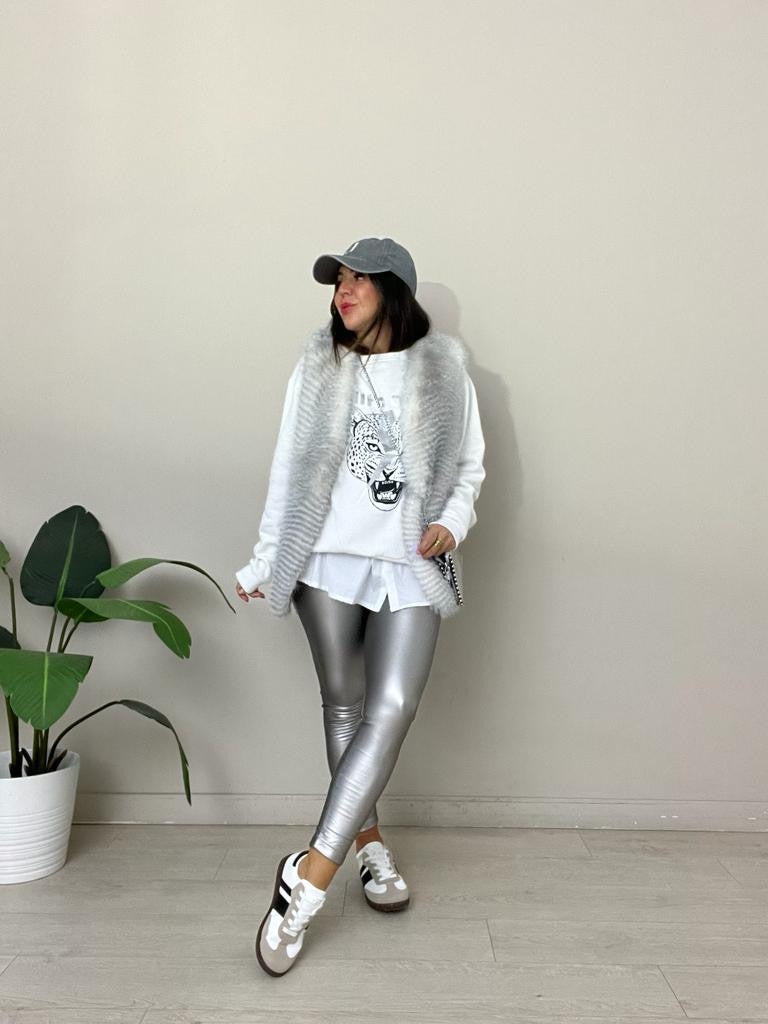LEGGINS POLIPIEL METALLIC