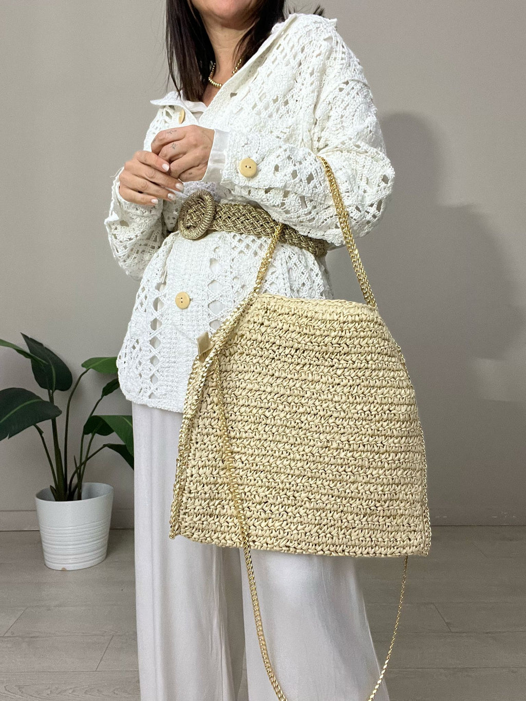 BOLSO RAFIA CADENA