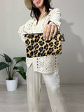 BOLSO MANO PIEL LEOPARDO PEQUEÑO