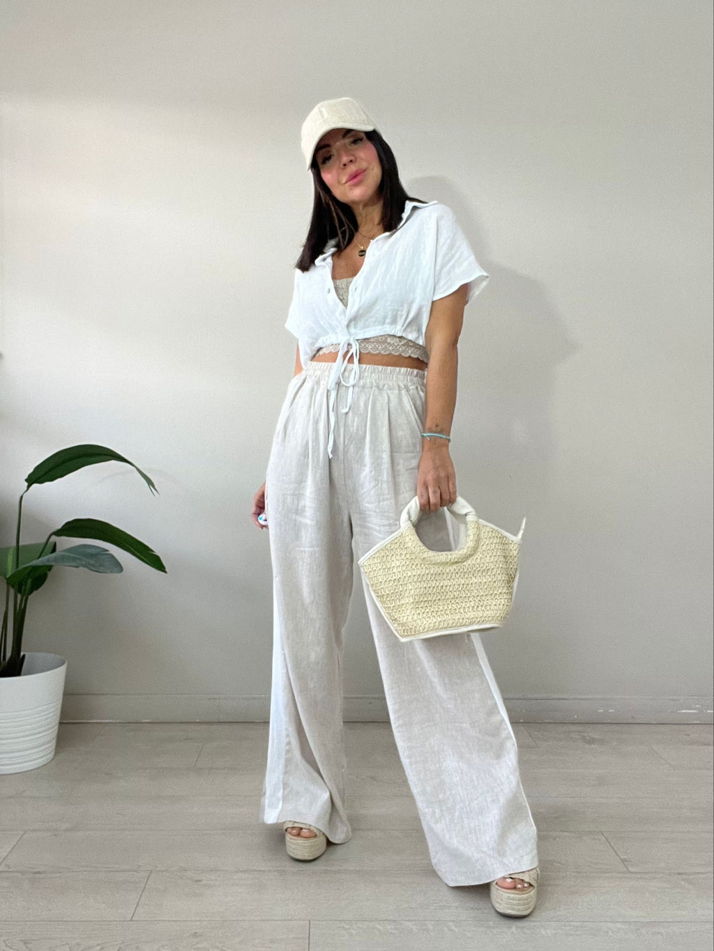 BLUSA CORTA LINO