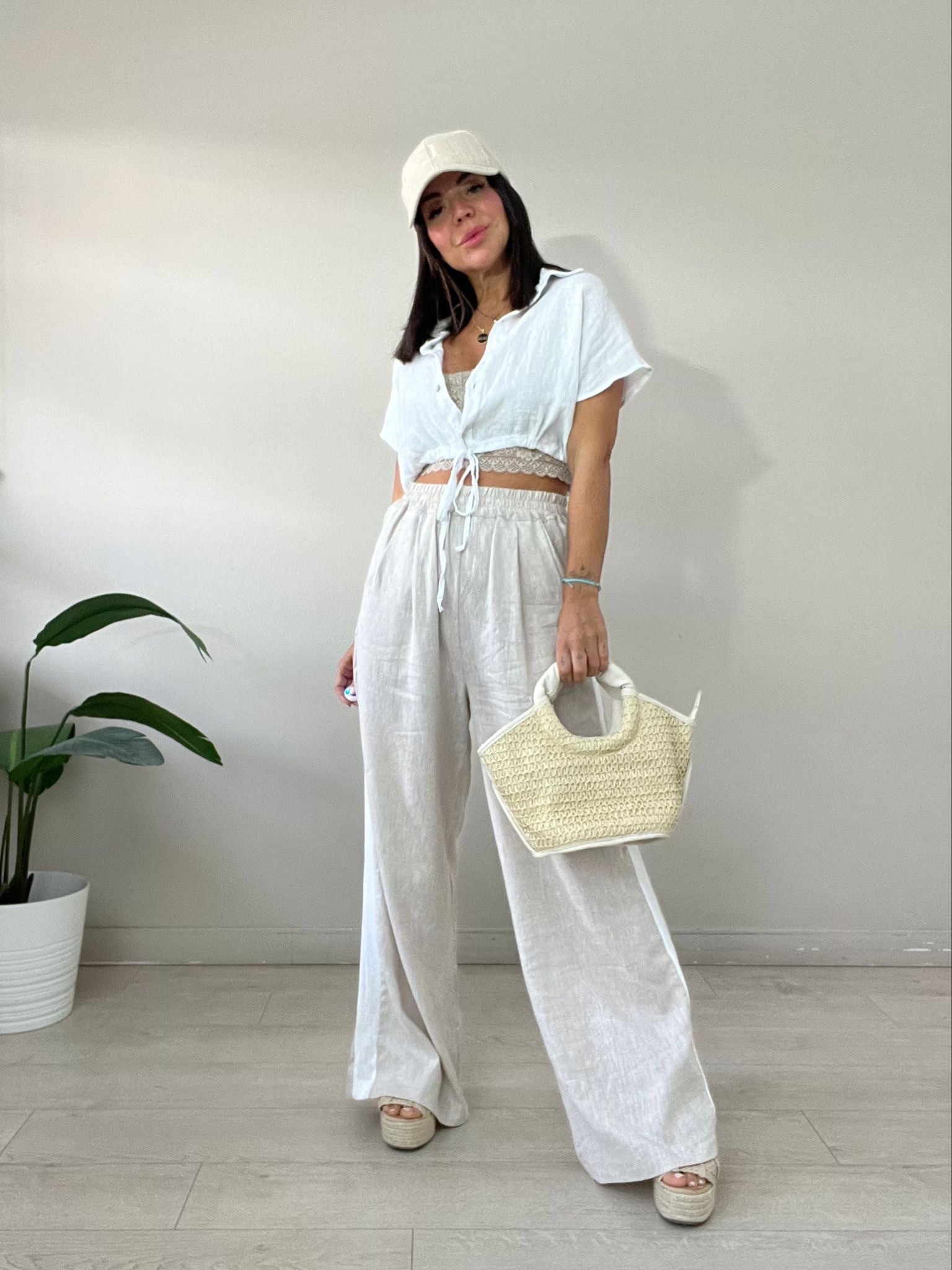 BLUSA CORTA LINO