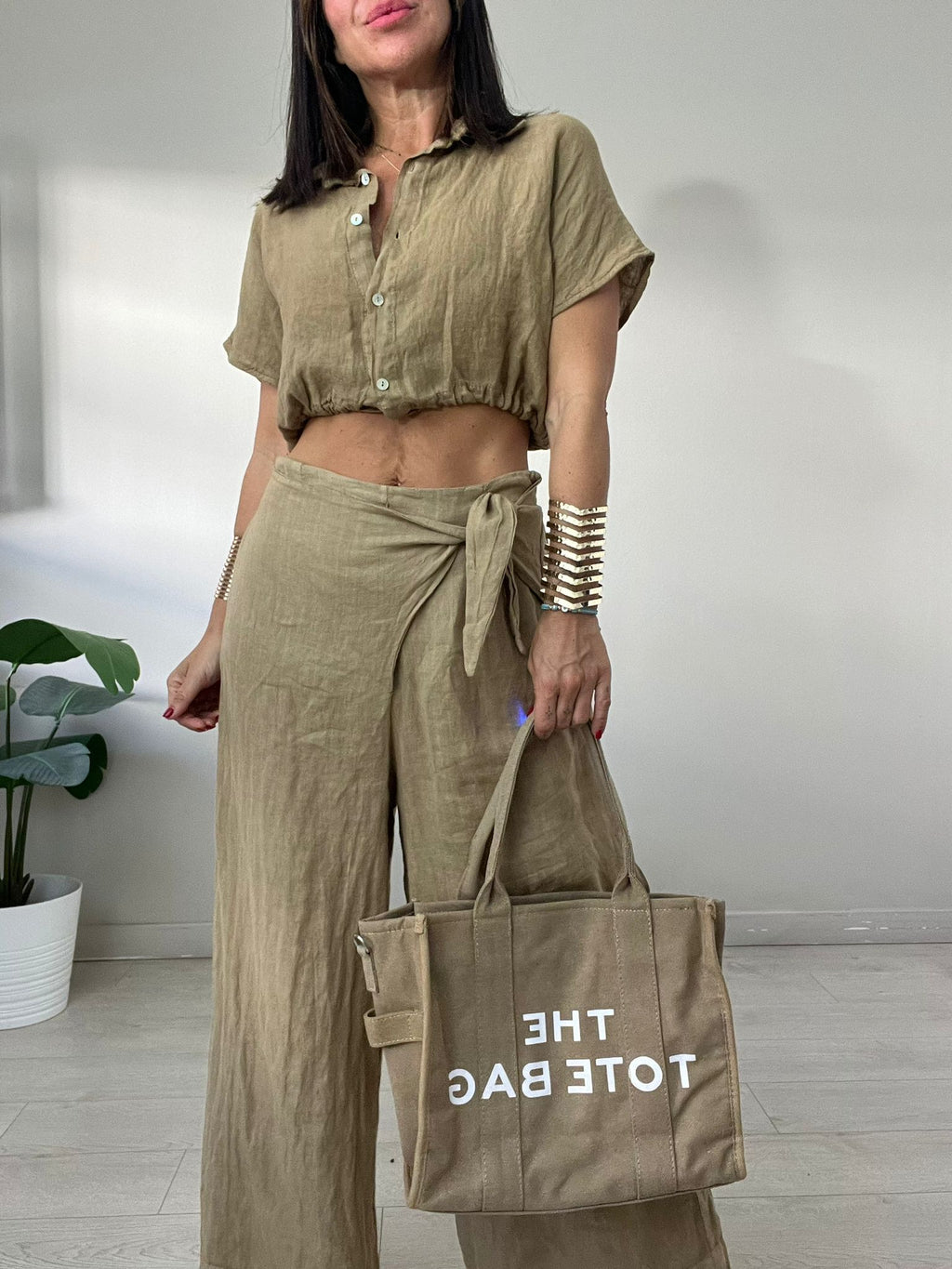 BLUSA CORTA LINO