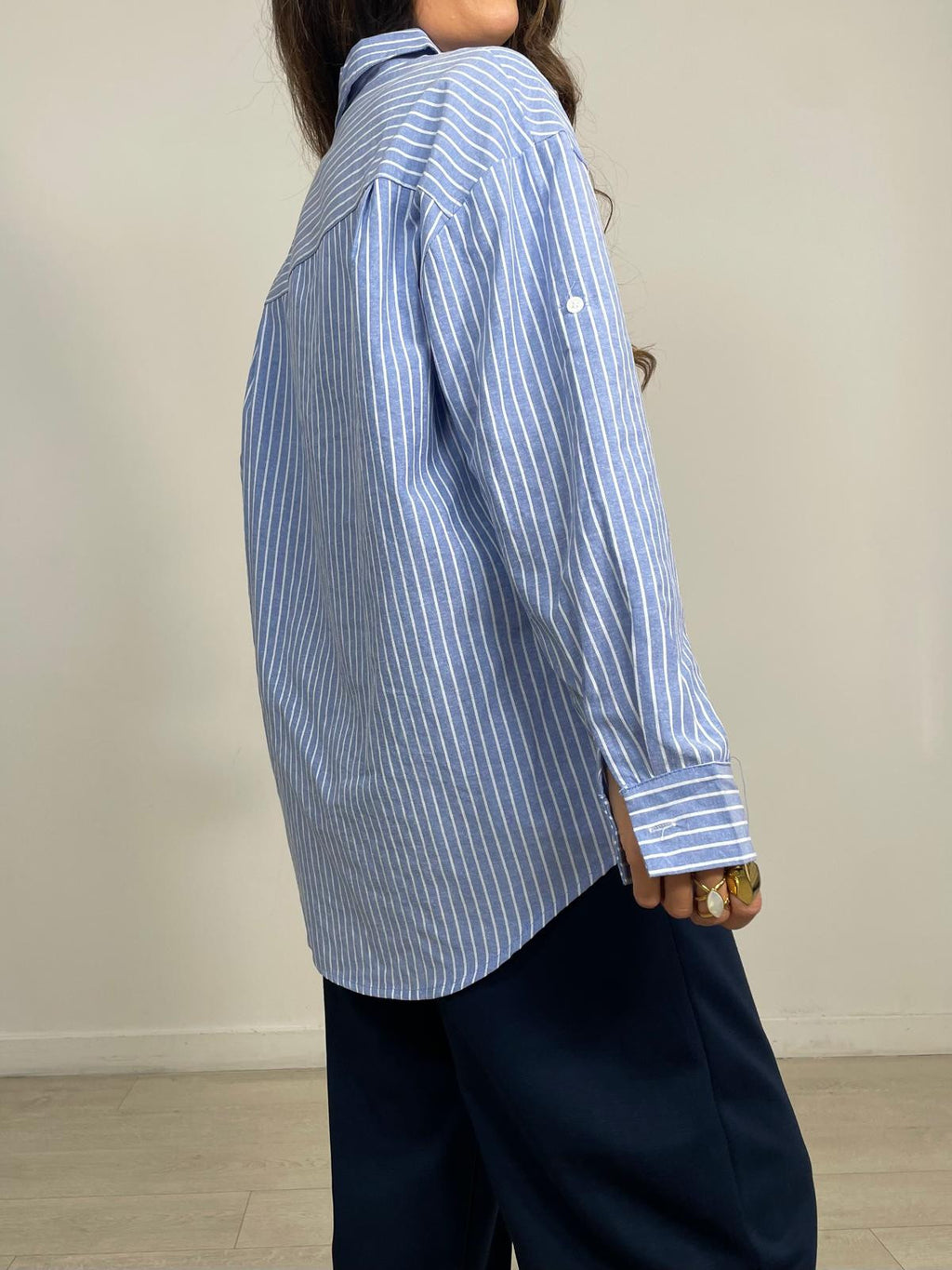CAMISA RAYAS + BOLSILLOS