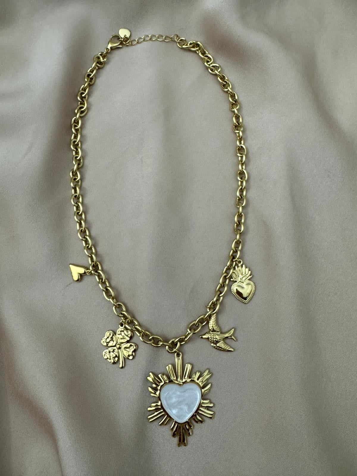 COLLAR CORAZON+TREBOL