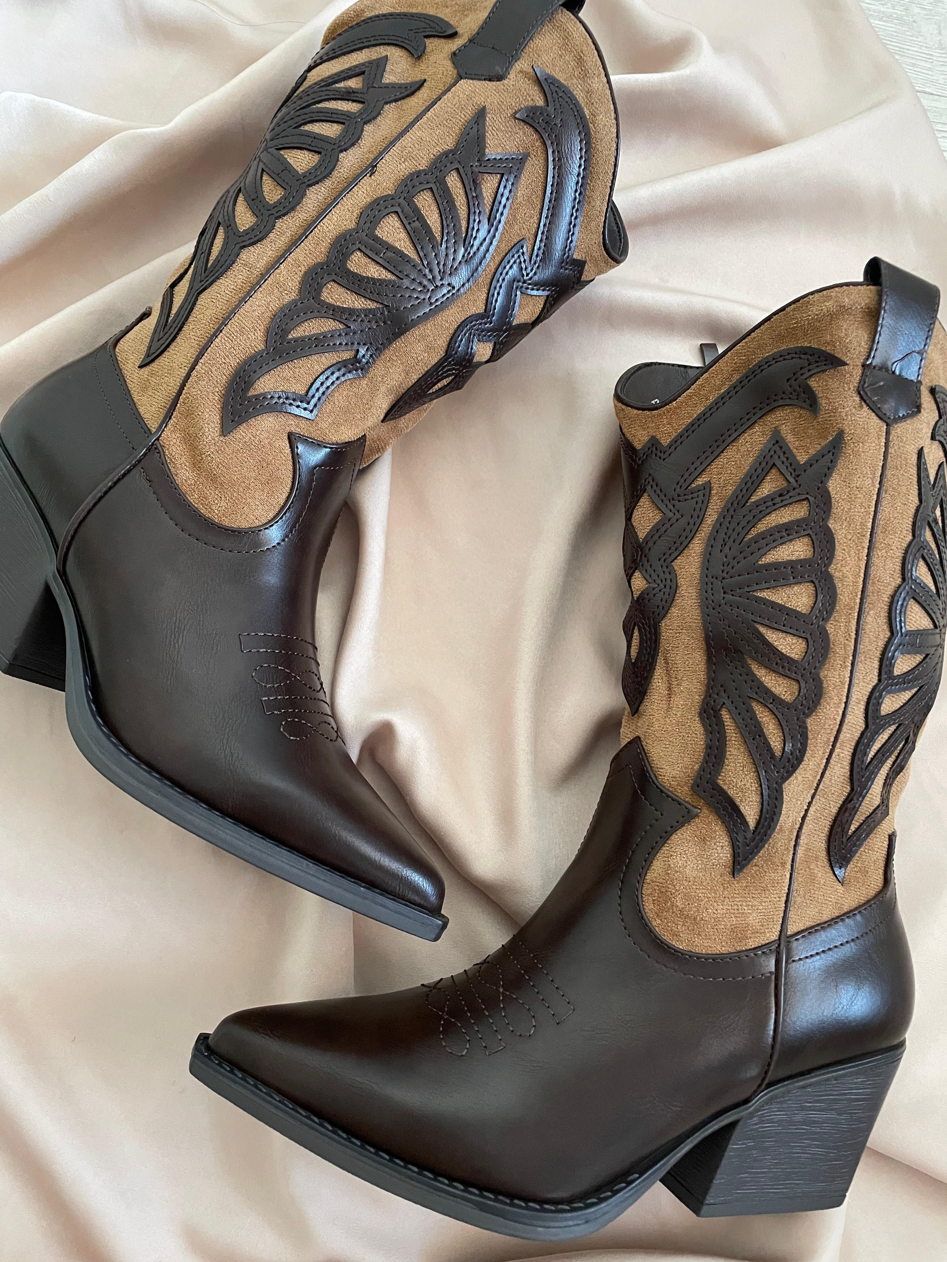 BOTAS COWBOY COMBINADA BROWN