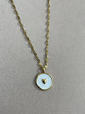 COLLAR MEDALLITA CUORE BLANCA