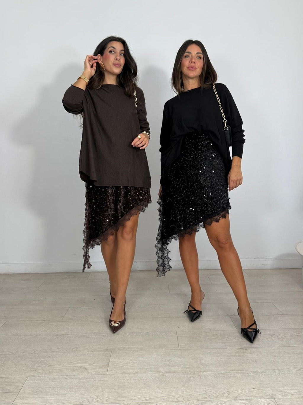FALDA PICO TERCIOPELO + LENTES