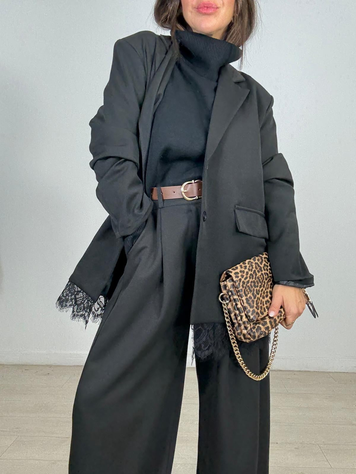 MAXI BLAZER BAJO ENCAJE