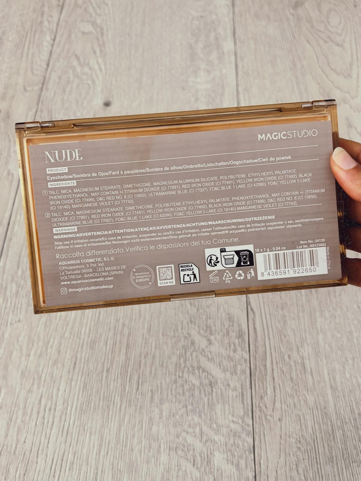 PALETA RECTANGULAR NUDE