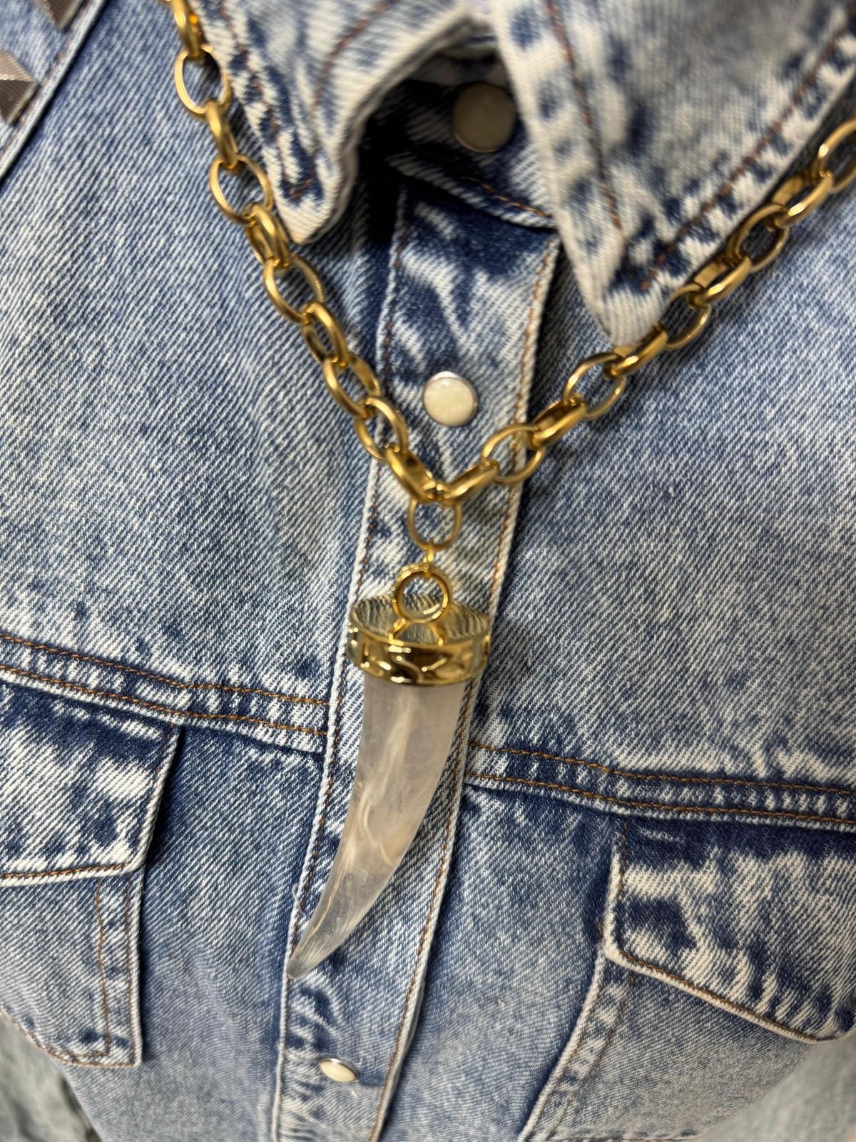 COLLAR CUERNO TRANSPARENTE