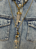 COLLAR LARGO CRUZ BRILLOS