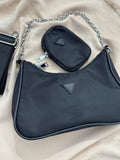 BOLSO NEGRO+MONEDERO ALARGADO
