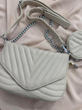 BOLSO ACOLCHADO+MONEDERITO REDONDO
