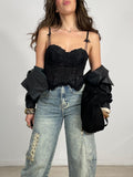 TOP CORSET ENCAJE Y LAZOS
