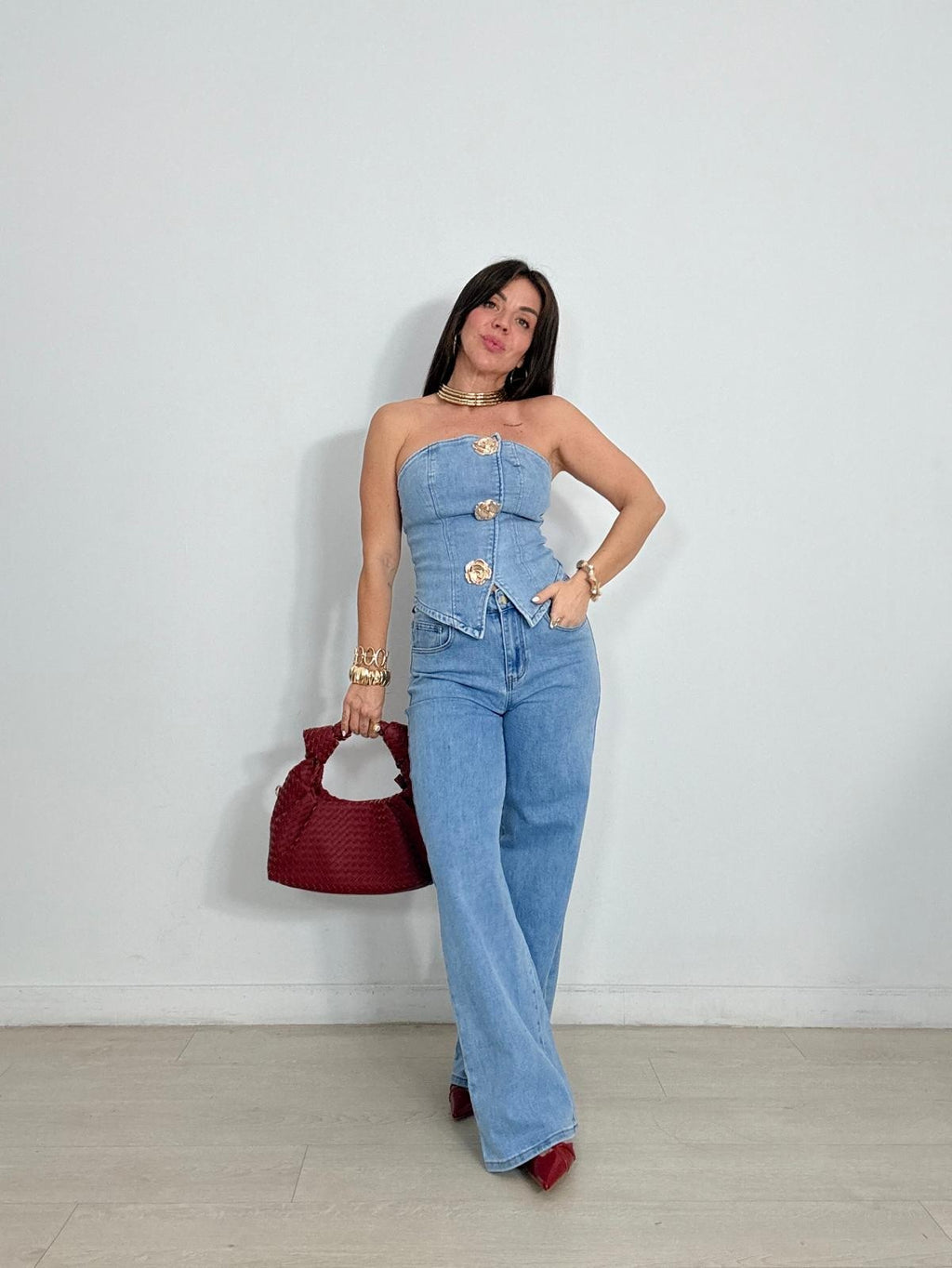 CONJUNTO DENIM ROSSÉ