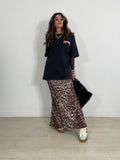 FALDA LARGA ELASTICA LEOPARDO