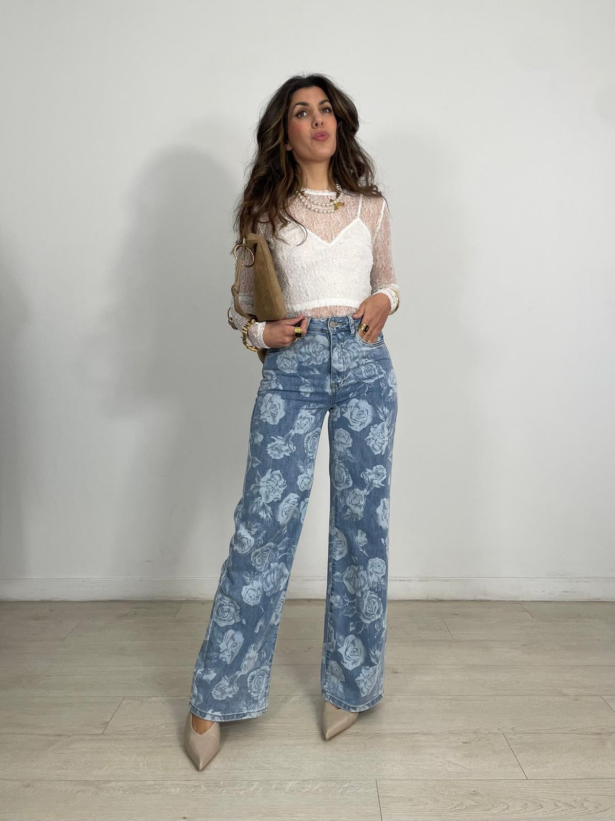 JEANS FLORES