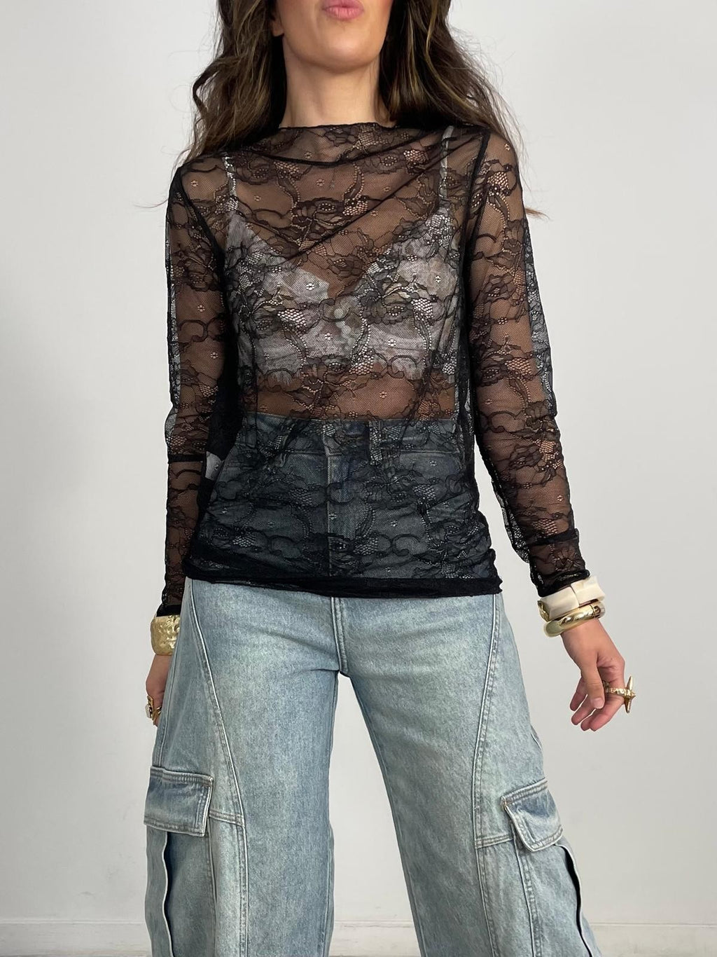 CAMISETA ENCAJE FLORAL