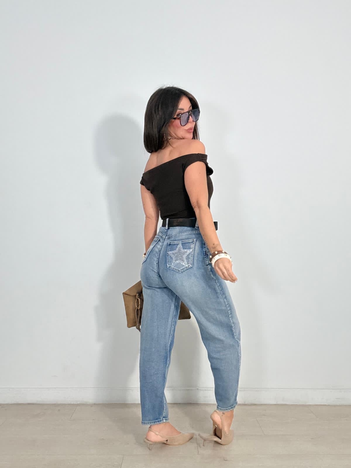 JEANS BALLOON STAR + CINTURÓN